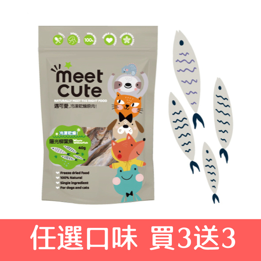 【買三送三】遇可愛。冷凍乾燥原肉 陽光柳葉魚